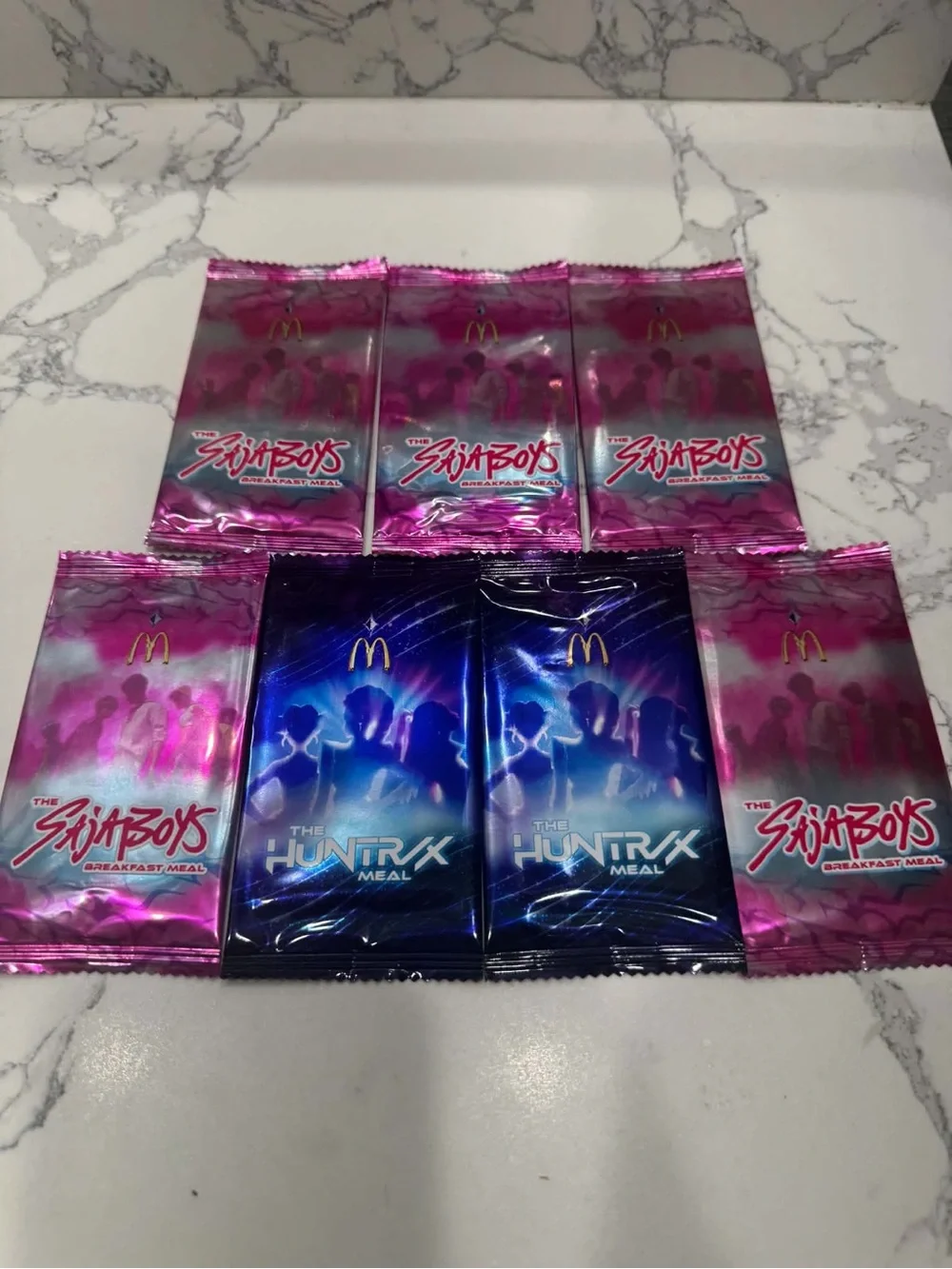McDonald’s KPop Demon Hunters Saja Boys & HUNTR/X Sealed Packs Lot of 7